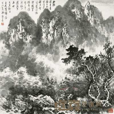 周阳高 1985年作 武陵奇峰 立轴 68×68cm